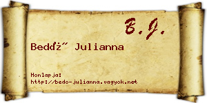 Bedő Julianna névjegykártya