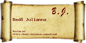 Bedő Julianna névjegykártya